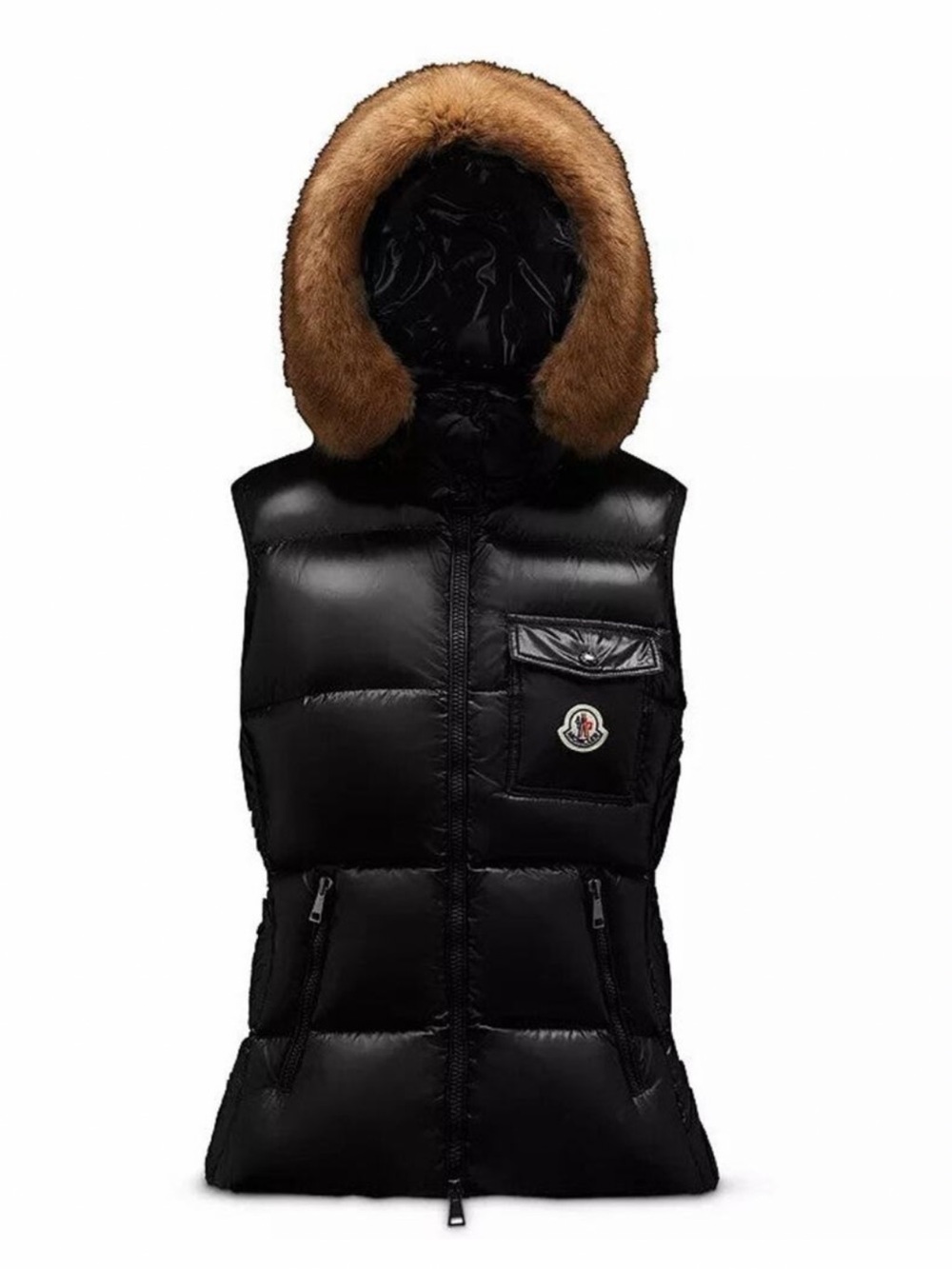 Moncler Black Fur Vest